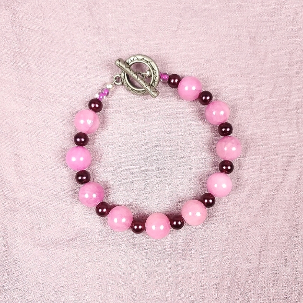 🎉HP~7/10/22🎉 🦋 Orchid Pink Agate Beaded Bracelet 🦋1/$14~2/$24~3/$30🦋 - Picture 5 of 6